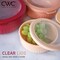 COOK WITH COLOR Prep Bowls - Wide Mixing Bowls Nesting Plastic Meal Prep Bowl Set with Lids - Small Bowls Food Containers in Multiple Sizes (Pink Ombre)